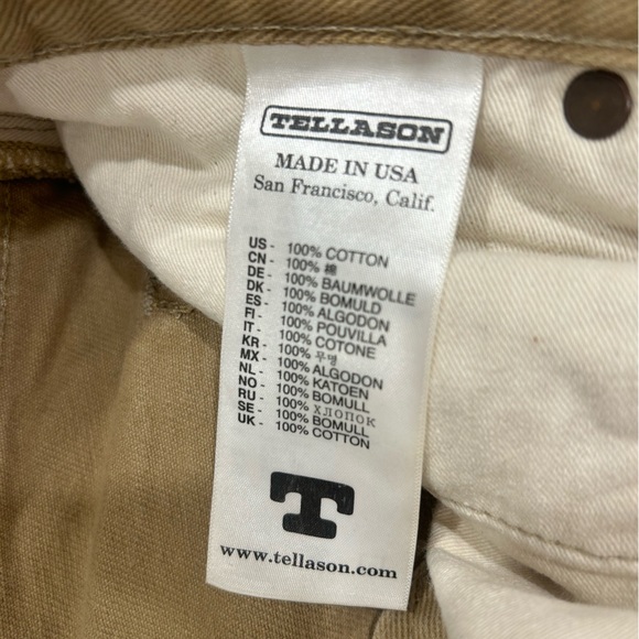 Tellason Ladbroke Grove Button Fly Slim Tapered Jeans - Men's Size 31 - Picture 6 of 8